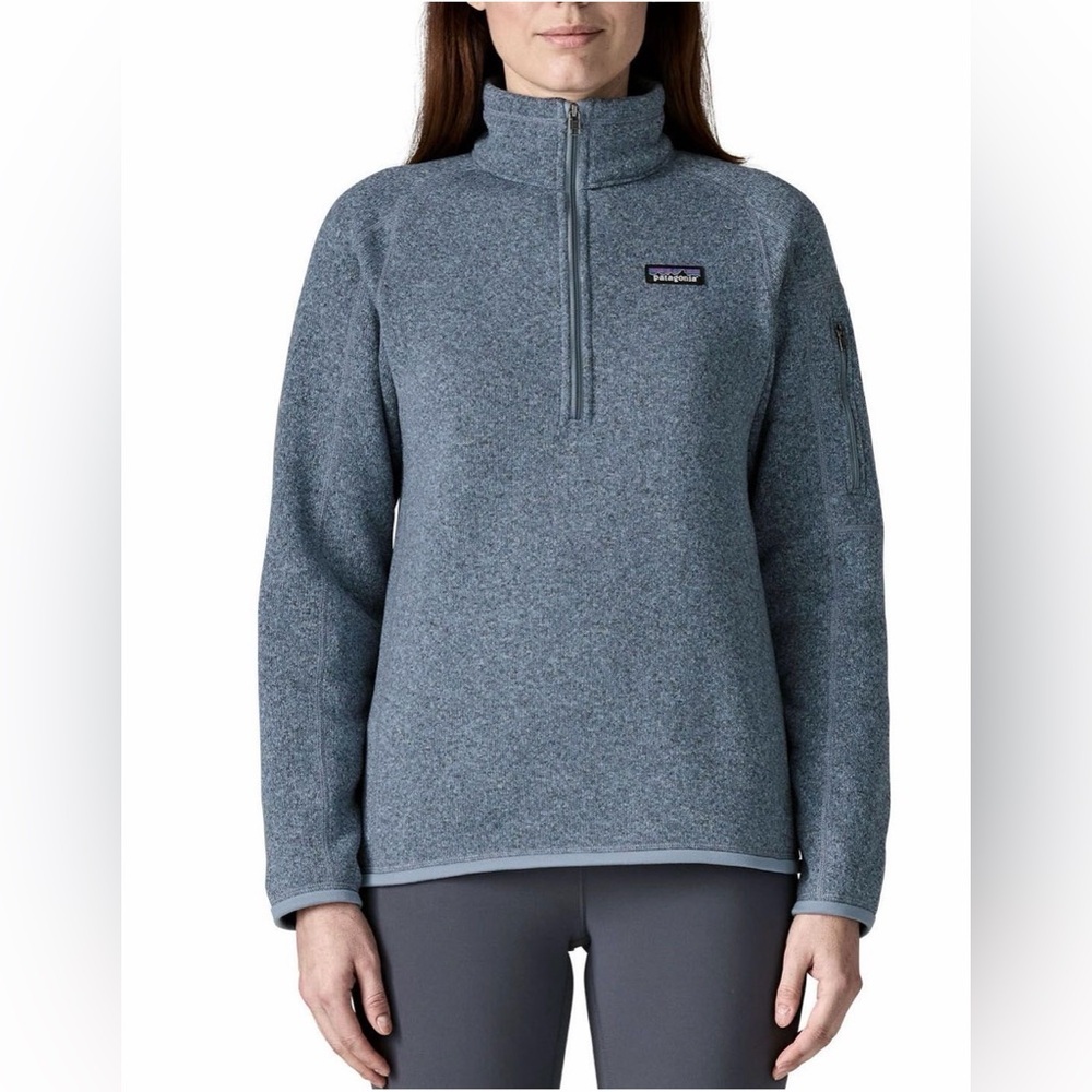 Patagonia Women's Better Sweater 1/4 Zip Pullover Atoll Blue Size Small